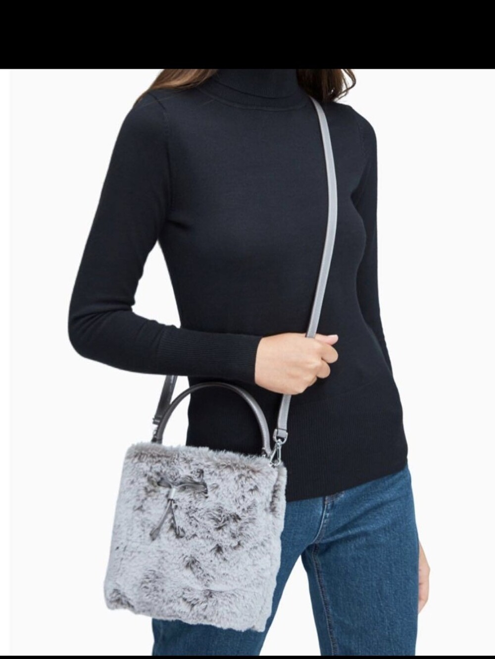 NWT Kate Spade Faux Fur Bucket Bag